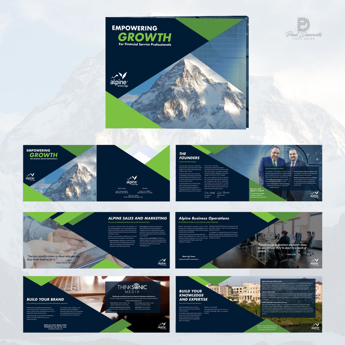 Alpine Brokerage brochure design