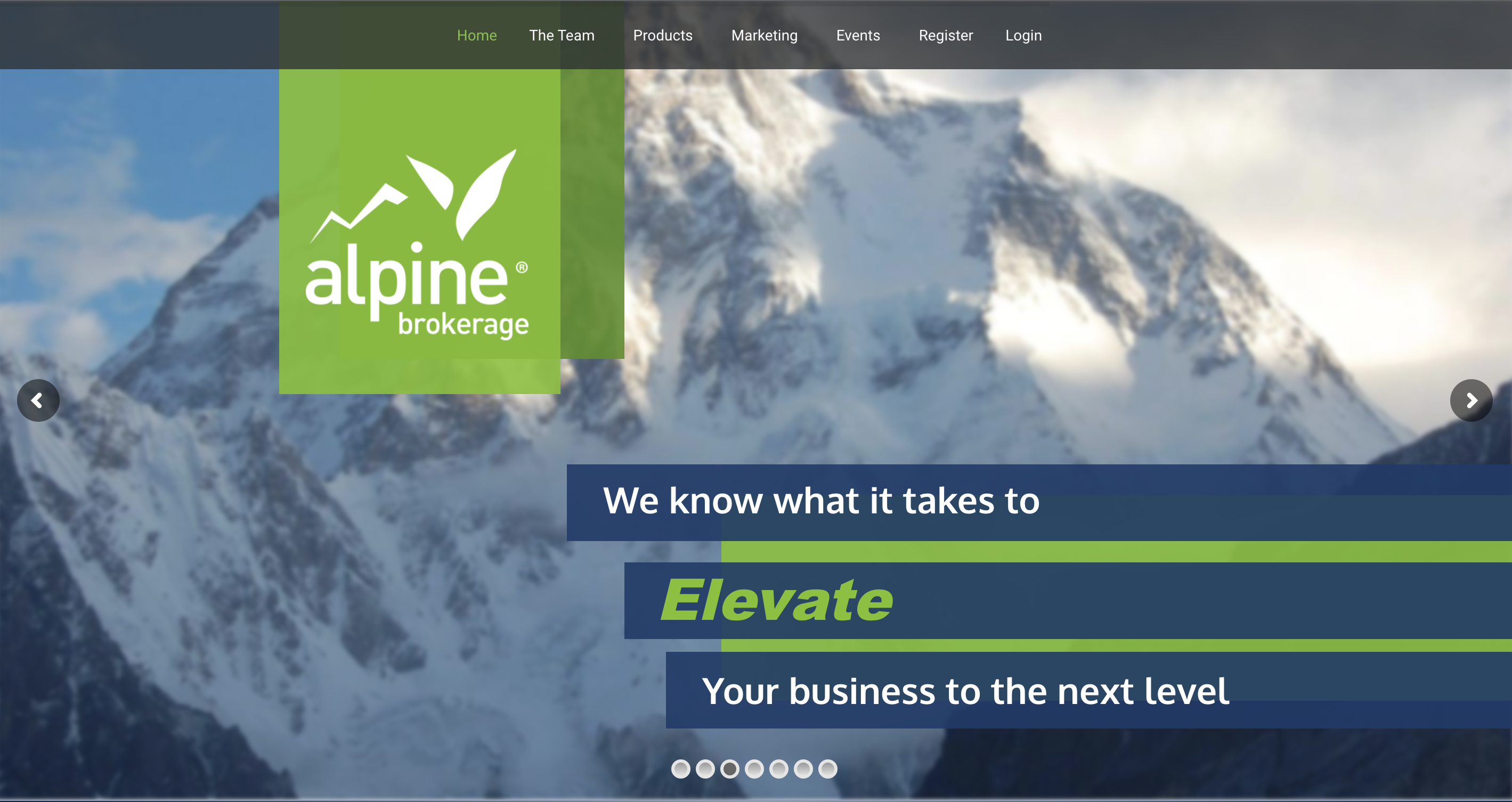 Alpine Brokerage website home