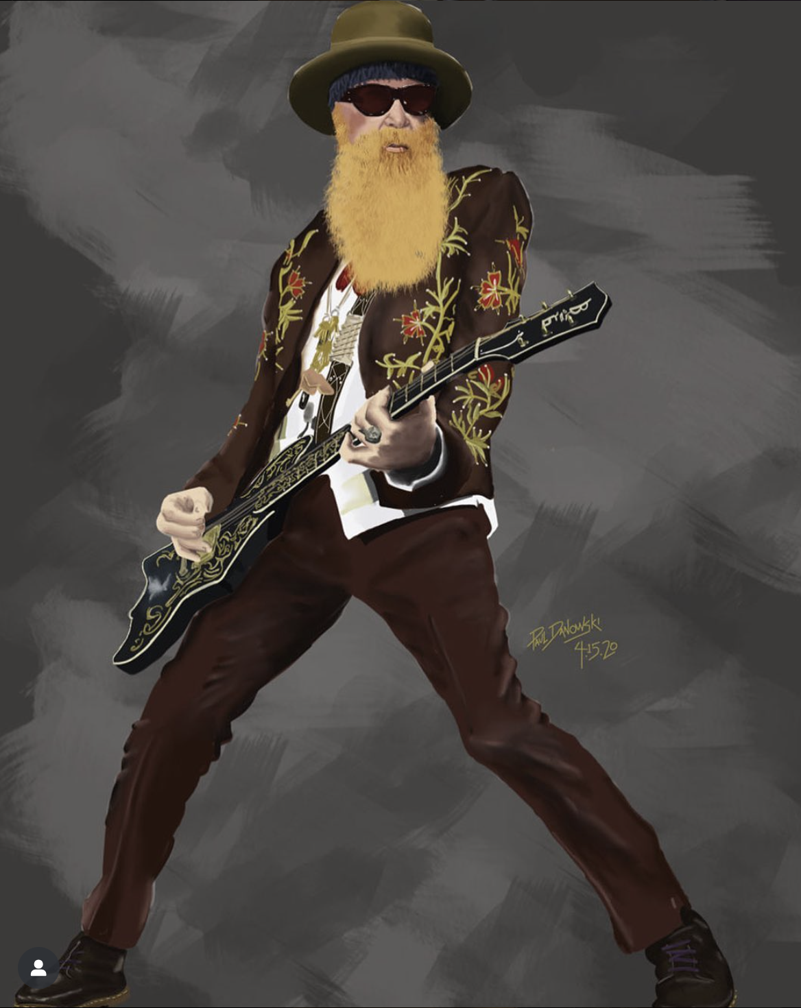 Billy Gibbons digital portrait