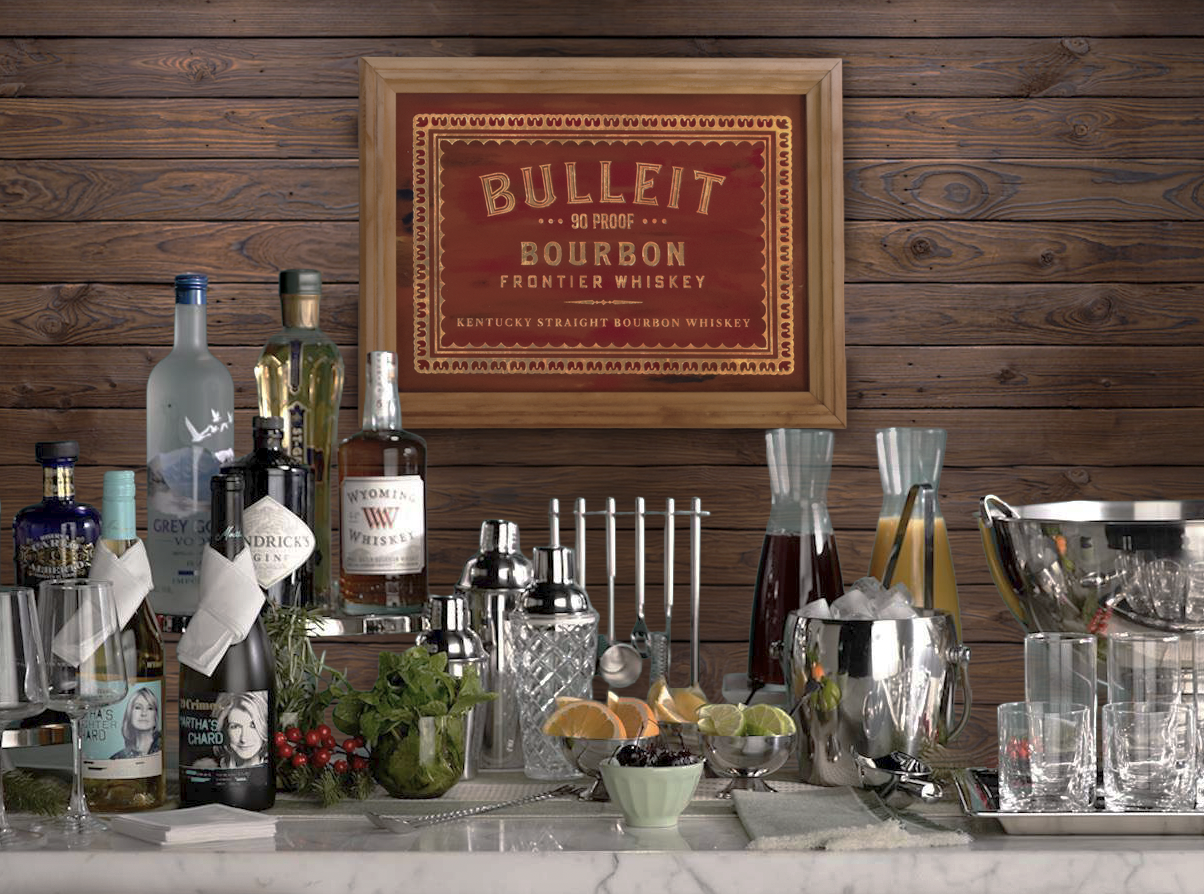 Bulleit Bourbon sign installed