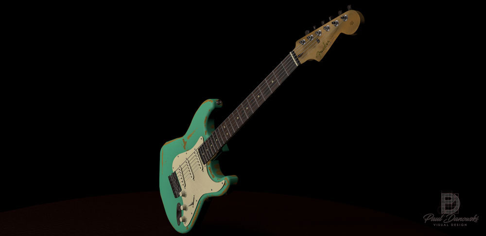 Fender Stratocaster Blender render