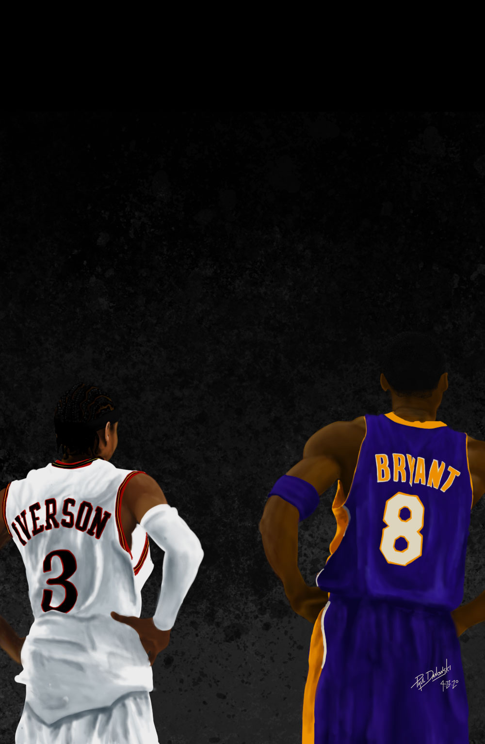 Allen Iverson and Kobe Bryant digital portrait