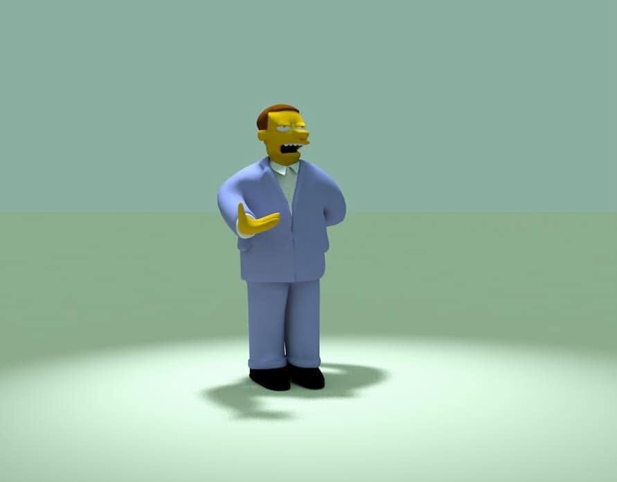 Lionel Hutz 3D character render