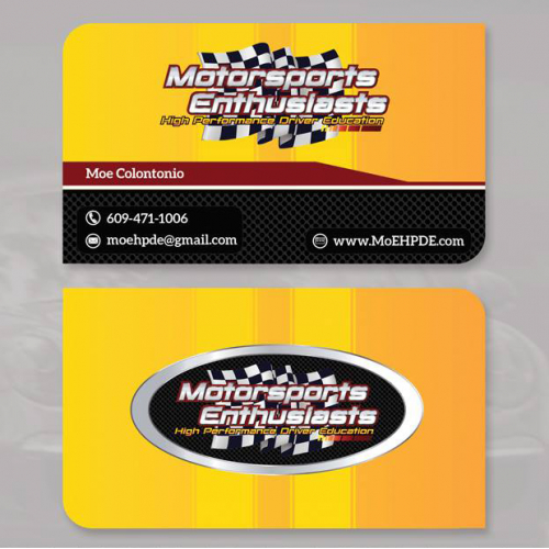 Motorsports Enthusiasts business card