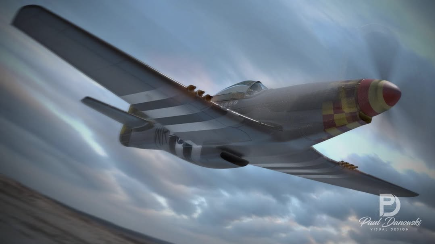 P-51 Mustang Blender render
