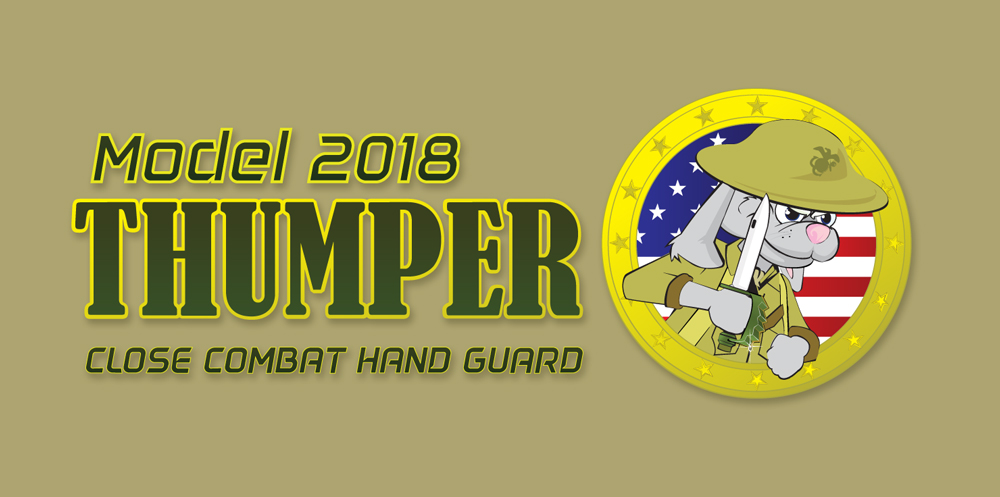 Thumper Products close combat hand guard logo