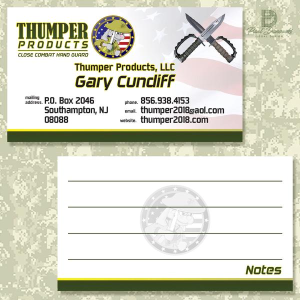 Thumper Products business card