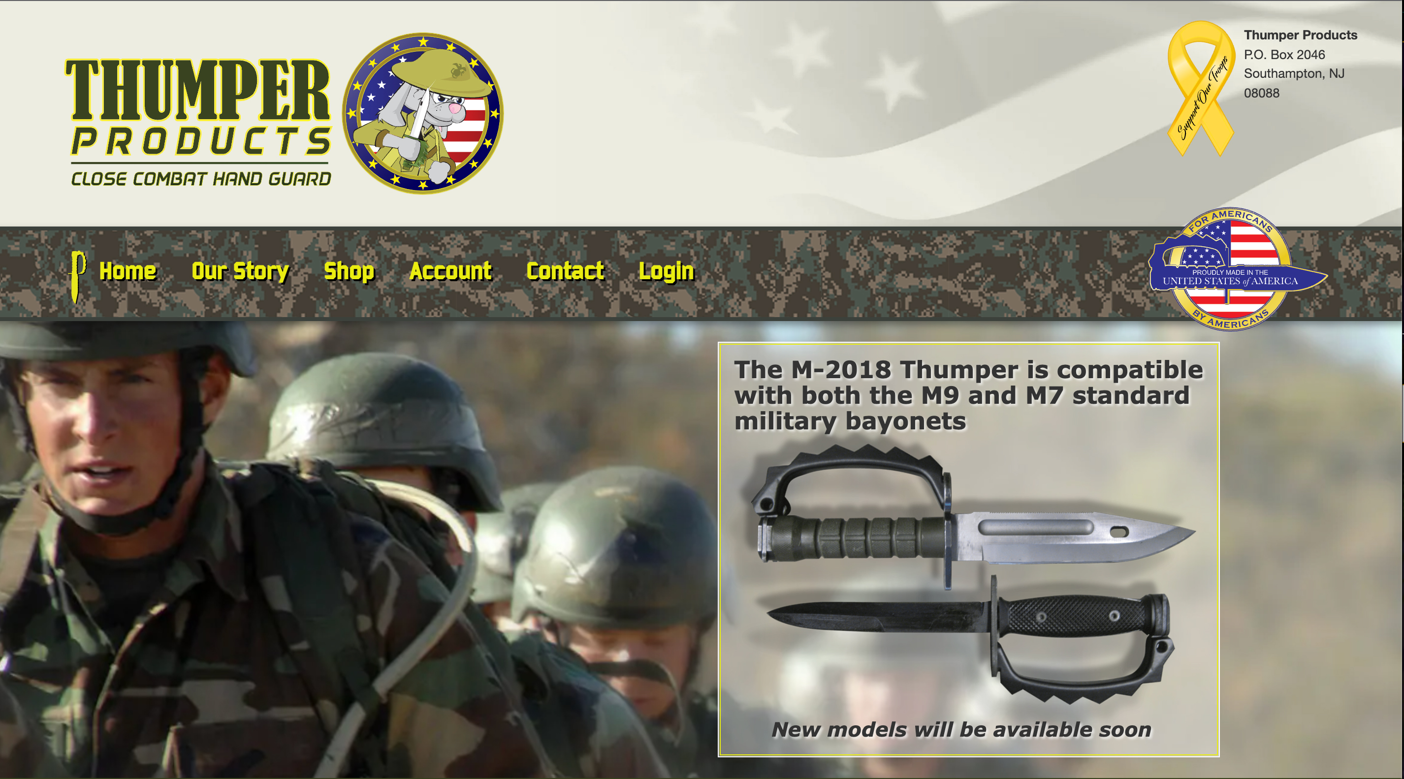 Thumper Products website home page